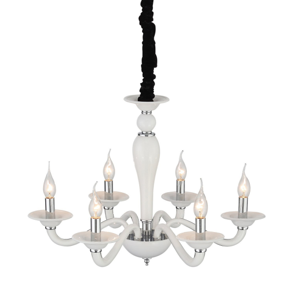 SL1112.503.06 Люстра подвесная ST-Luce Хром, Белый E14 6*40W SERENATTA, изображение 4
