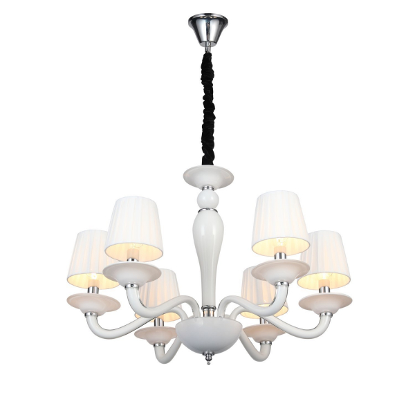 SL1112.503.06 Люстра подвесная ST-Luce Хром, Белый E14 6*40W SERENATTA, изображение 6