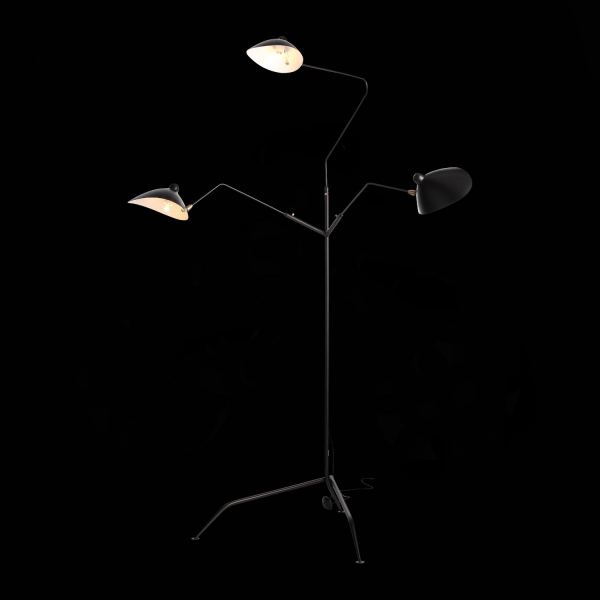 SL305.405.03 Торшер ST-Luce Черный/Черный, Белый E27 3*60W SPRUZZO, изображение 5