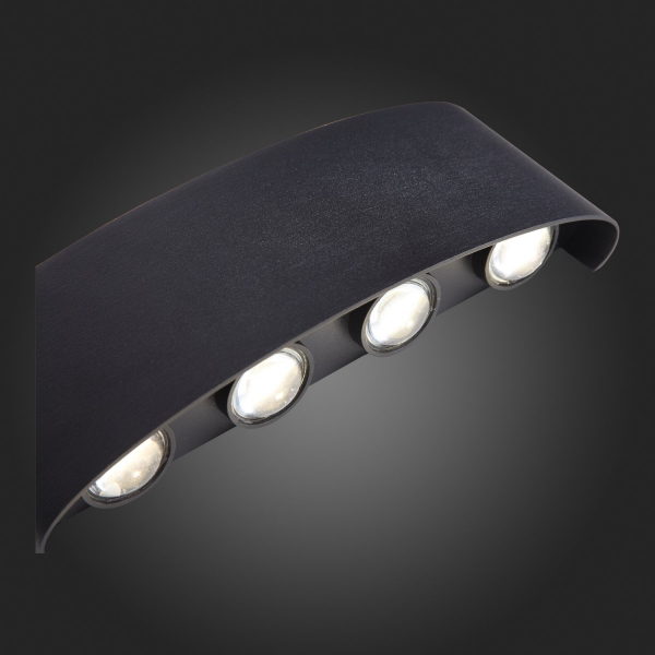 SL089.401.08 Светильник уличный настенный ST-Luce Черный кварцевый LED 8*1W 4000K BISELLO, изображение 13