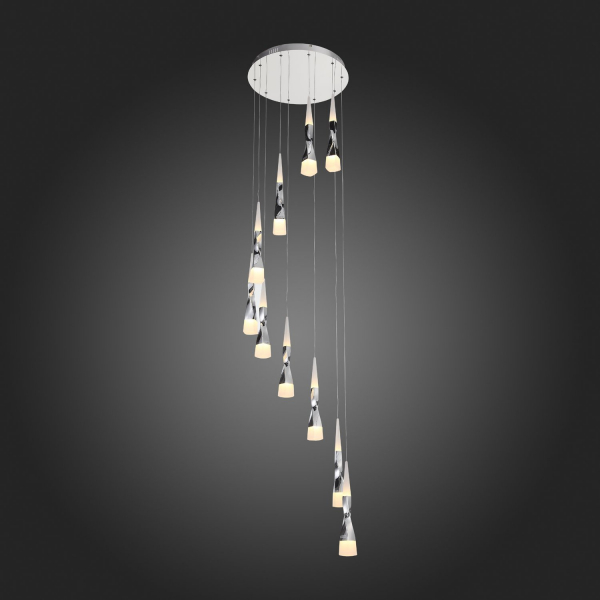 SL405.103.10 Светильник подвесной ST-Luce Хром/Белый, Хром LED 10*7W 3000K BOCHIE, изображение 9