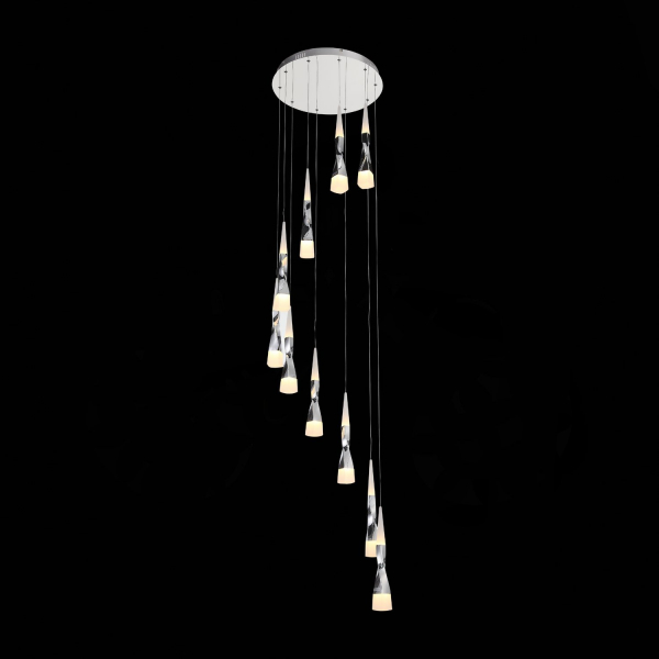 SL405.103.10 Светильник подвесной ST-Luce Хром/Белый, Хром LED 10*7W 3000K BOCHIE, изображение 5