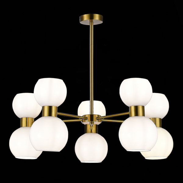 SLE1138-302-10 Светильник потолочный Латунь/Белый E27 10*60W THONET, изображение 4