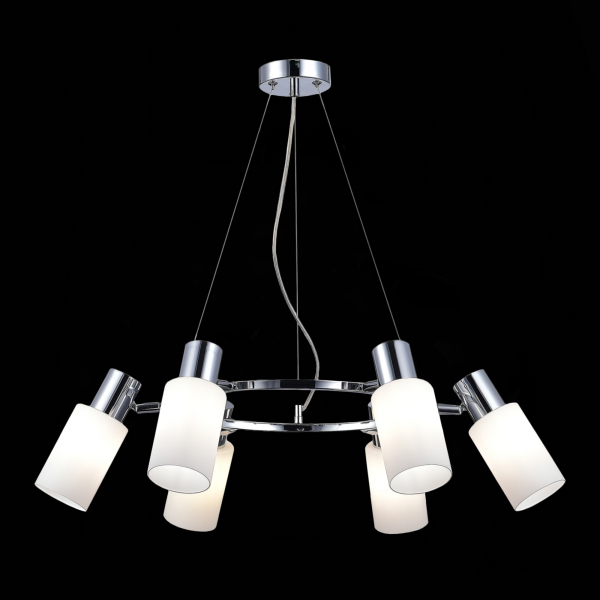 SLE1139-103-06 Светильник подвесной Хром/Белый E14 6*60W GESSI, изображение 4