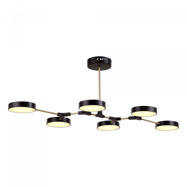 SLE6004-402-06 Светильник потолочный Черный, Латунь/Черный LED 6*10W MONTA, изображение 2