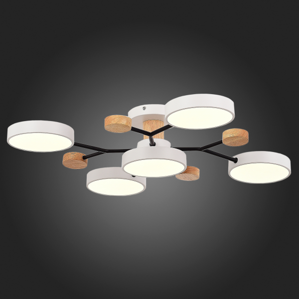 SLE6006-502-05 Светильник потолочный Белый/Белый LED 5*12W 3000K/4500K/6000K FAEMA, изображение 7