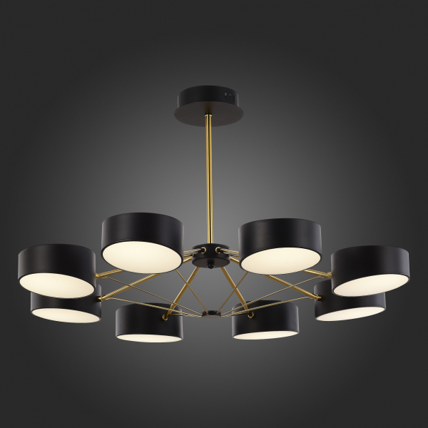 SLE6005-402-08 Светильник потолочный Черный, Золотистый/Черный LED 8*10W VALLE, изображение 7
