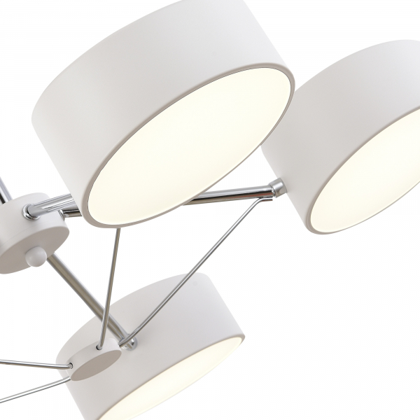SLE6005-502-05 Светильник потолочный Белый, Хром/Белый LED 5*10W VALLE, изображение 5
