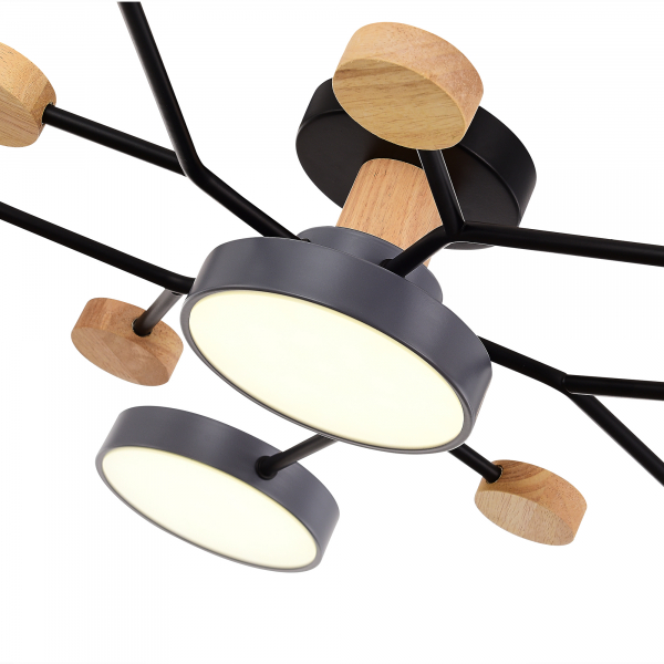 SLE6006-702-06 Светильник потолочный Серый/Серый LED 6*12W 3000K/4500K/6000K FAEMA, изображение 5