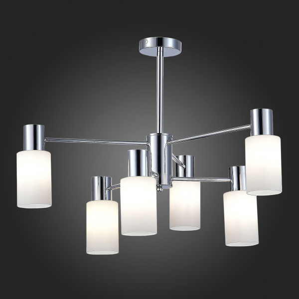 SLE1139-102-06 Светильник потолочный Хром/Белый E14 6*60W GESSI, изображение 5