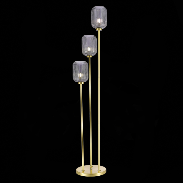 SL1154.335.03 Торшер ST-Luce Латунь/Дымчатый E27 3*60W GRAN, изображение 3