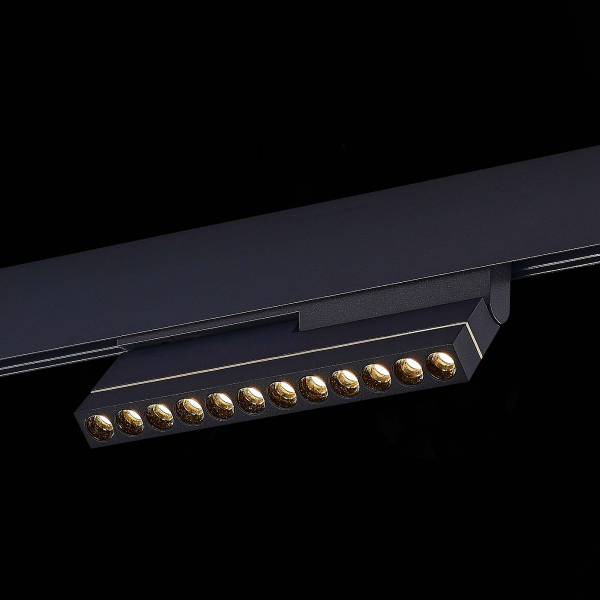 ST805.436.12 Магнитный трековый светильник Черный LED 1*12W 3000K 450Lm Ra&gt;90 36° IP20 L220xW22xH117 48VV SKYLINE 48, изображение 4