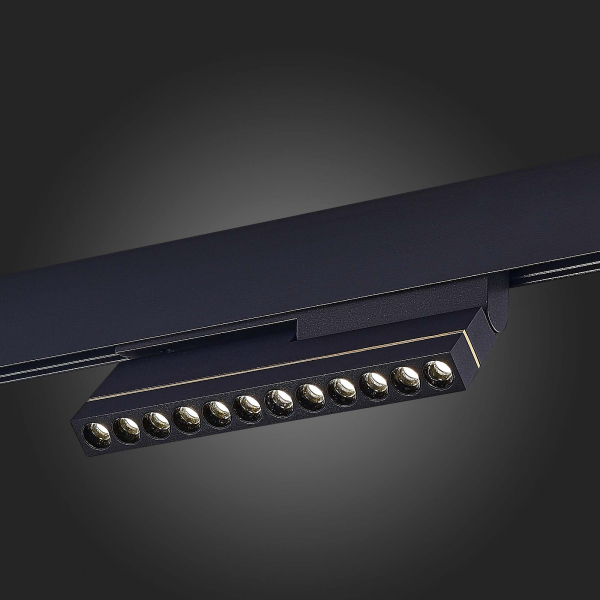 ST805.446.12 Магнитный трековый светильник Черный LED 1*12W 4000K 450Lm Ra&gt;90 36° IP20 L220xW22xH117 48VV SKYLINE 48, изображение 5