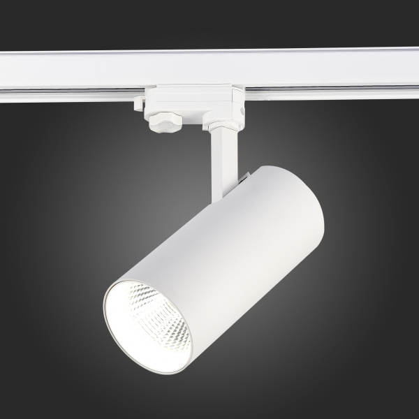 ST661.536.40 Св-к трек. Белый LED 1*40W 3000K 3 200Lm Ra&gt;90 38° IP20 L190xW85xH265 165-265V Трехфазная трековая система, изображение 3