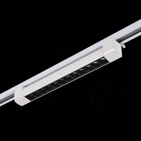 ST367.536.20 Св-к трек. Белый LED 1*20W 3000K 1 750Lm Ra&gt;90 36° IP20 L387xW49xH54 170-240V Однофазная трековая система, изображение 5
