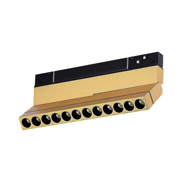 ST805.246.12 Магнитный трековый светильник Золотистый LED 1*12W 4000K 550Lm Ra&gt;90 36° IP20 L220xW22xH117 48VV SKYLINE 48, изображение 3