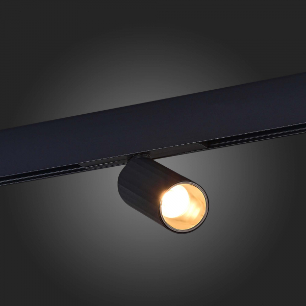 ST807.436.12 Магнитный трековый светильник Черный LED 1*12W 3000K 550Lm Ra&gt;90 IP20 D50xH173 48VV SKYLINE 48, изображение 5