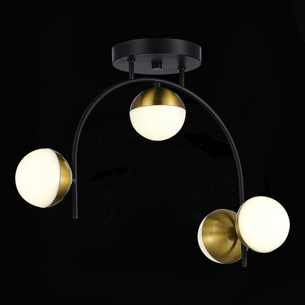 SLE6500-402-04 Светильник потолочный Черный,Золотистый/Белый LED 4*8W 4000K AARNIO, изображение 4