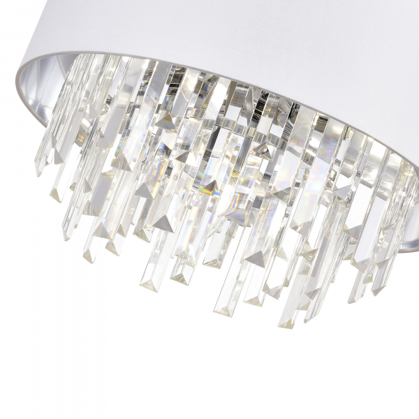 SLE1120-103-07 Светильник подвесной Хром/Белый E14 7*40W DAHLIA, изображение 3