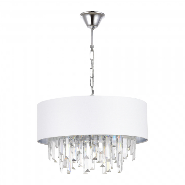 SLE1120-103-07 Светильник подвесной Хром/Белый E14 7*40W DAHLIA, изображение 2