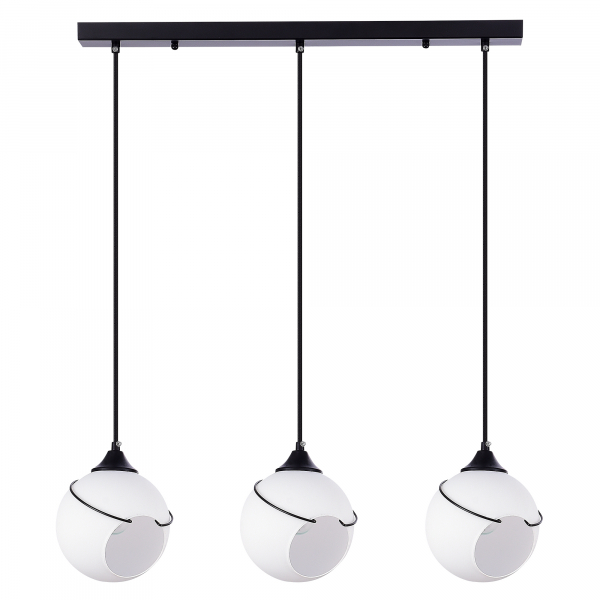 SLE103143-03 Светильник подвесной Черный/Белый E27 3*60W SATTURO, изображение 2 SLE103143-03 Светильник подвесной Черный/Белый E27 3*60W SATTURO, изображение 2