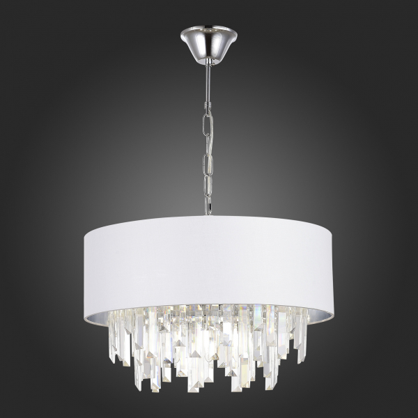SLE1120-103-07 Светильник подвесной Хром/Белый E14 7*40W DAHLIA, изображение 5