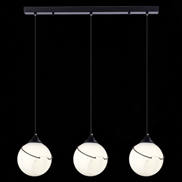 SLE103143-03 Светильник подвесной Черный/Белый E27 3*60W SATTURO, изображение 5 SLE103143-03 Светильник подвесной Черный/Белый E27 3*60W SATTURO, изображение 5