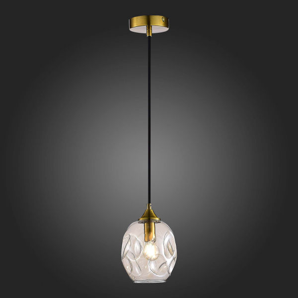 SL1188.303.01 Подвес ST-Luce Латунь/Коньячный E14 1*40W IDESIA, изображение 5