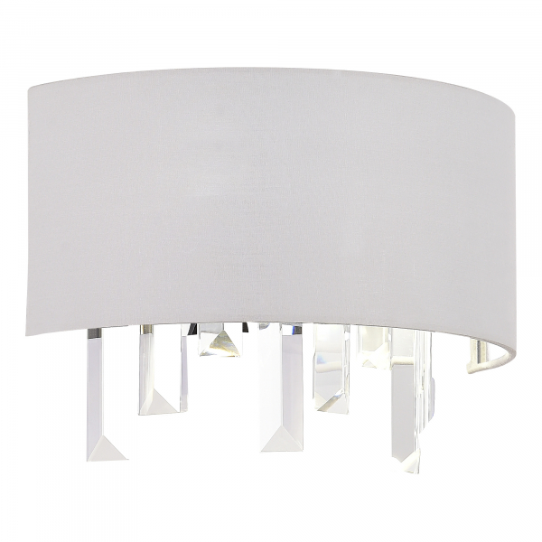 SLE1120-101-02 Светильник настенный Хром/Белый E14 2*40W DAHLIA, изображение 3