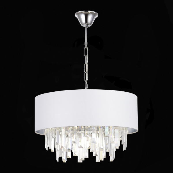 SLE1120-103-07 Светильник подвесной Хром/Белый E14 7*40W DAHLIA, изображение 4