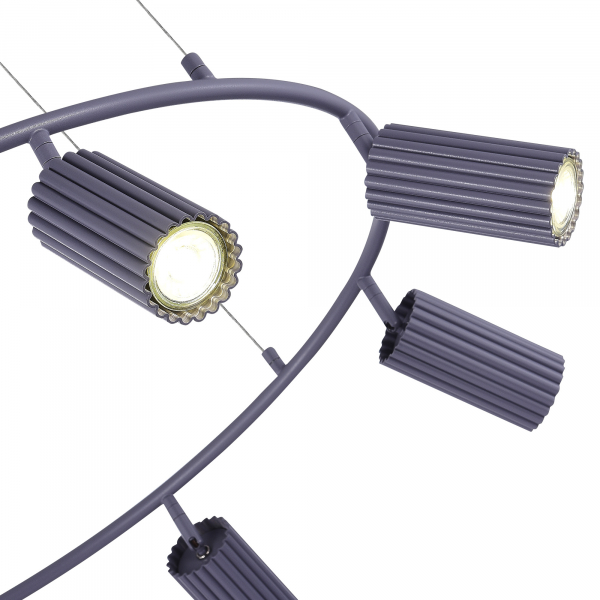 SL1213.703.08 Светильник подвесной ST-Luce Серый/Серый GU10 8*5W 4000K KENDO, изображение 4