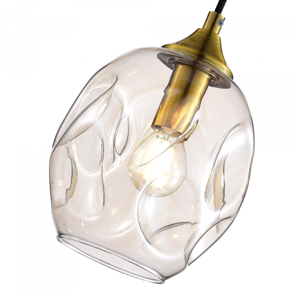 SL1188.303.01 Подвес ST-Luce Латунь/Коньячный E14 1*40W IDESIA, изображение 3