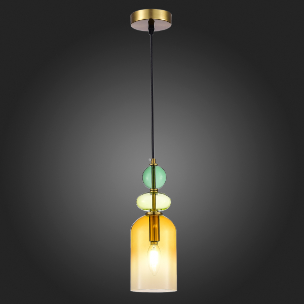 SL2000.213.01 Подвес ST-Luce Золотистый/Янтарный E14 1*40W GEA, изображение 5