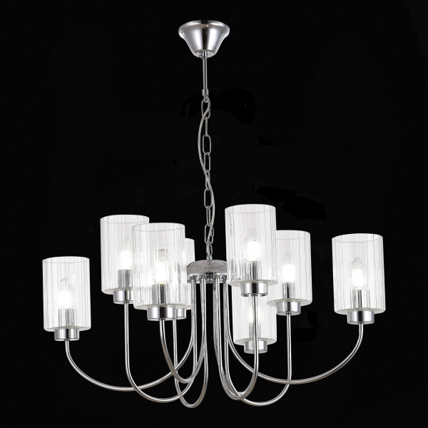 SLE1127-103-08 Светильник подвесной Хром/Прозрачный E14 8*40W TILDA, изображение 4