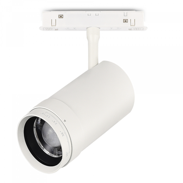 ST357.536.20 Магнитный трековый светильник ZOOM Белый LED 1*20W 3000K Lm Ra90 10-55° IP20 D60xH170 48VV SKYLINE 48, изображение 2