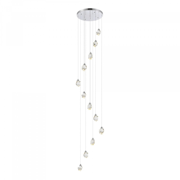 SL6114.103.12 Светильник подвесной ST-Luce Хром/Прозрачный LED 12*3W 3000K CASCATO