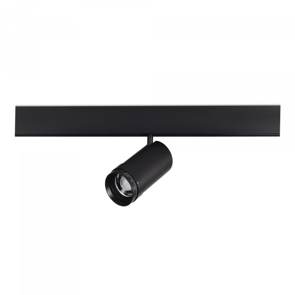 ST357.436.20 Магнитный трековый светильник ZOOM Черный LED 1*20W 3000K Lm Ra90 10-55° IP20 D60xH170 48VV SKYLINE 48