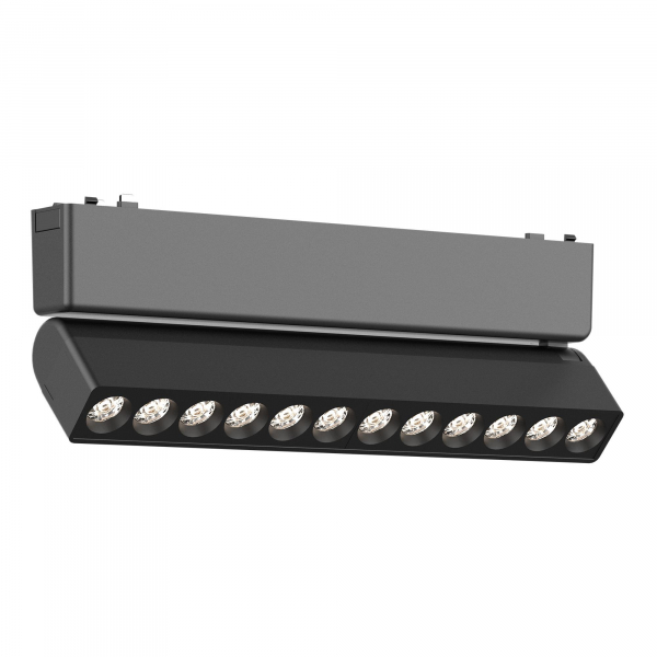 ST675.446.12 Магнитный трековый светильник Черный LED 1*12W 4000K 710Lm Ra&gt;90 &gt;90 IP20 L230xW26xH81 48V SKYFLAT