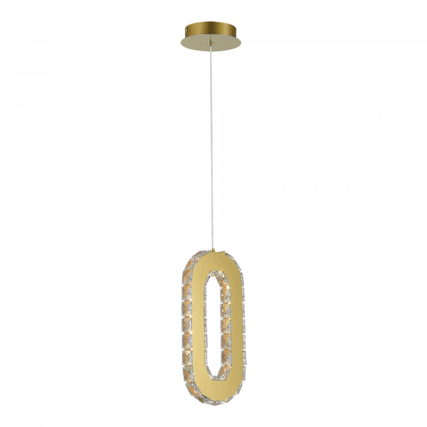 SL6506.203.01 Светильник подвесной ST-Luce Золотистый/Золотистый, Прозрачный LED 1*9W 3000K ALLUNGO