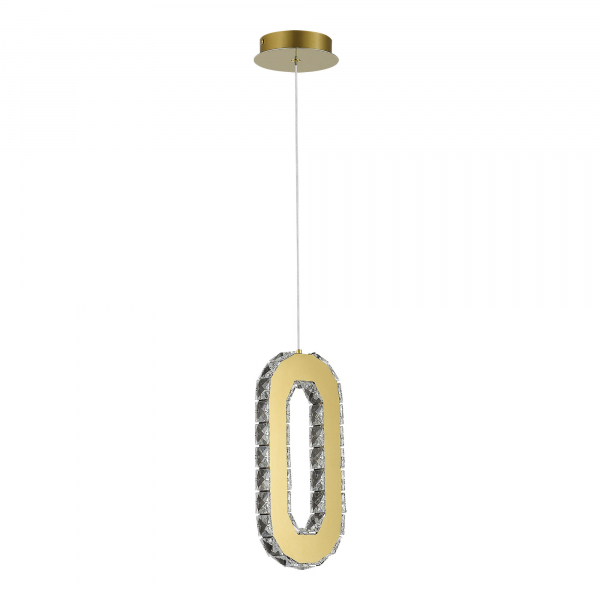 SL6506.203.01 Светильник подвесной ST-Luce Золотистый/Золотистый, Прозрачный LED 1*9W 3000K ALLUNGO, изображение 2