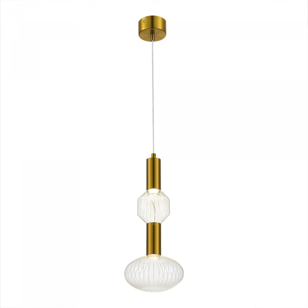 Подвес SL6117.223.02 Латунь/Золотой LED 2*3W 3000K
