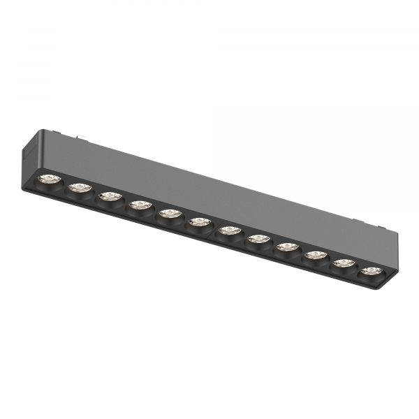 ST673.436.12 Магнитный трековый светильник Черный LED 1*12W 3000K 710Lm Ra&gt;90 36° IP20 L230xW26xH24 48V SKYFLAT