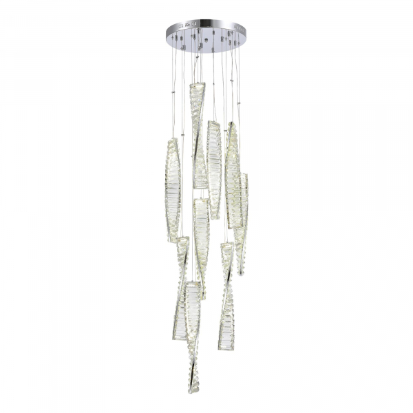 SL6205.103.09 Светильник подвесной ST-Luce Хром/Прозрачный LED 1*99W 3000K ELICA