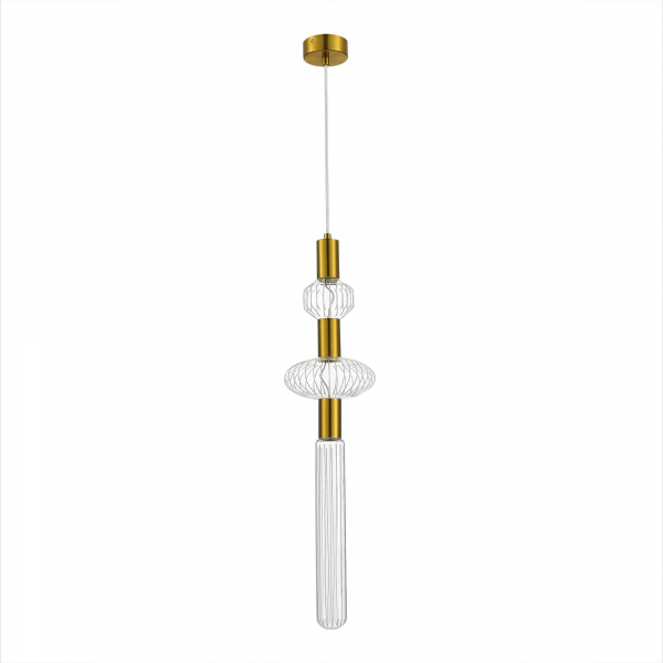 SL6117.203.03 Светильник подвесной ST-Luce Латунь/Золотой, Прозрачный LED 3*3W 3000K TACCHE, изображение 2