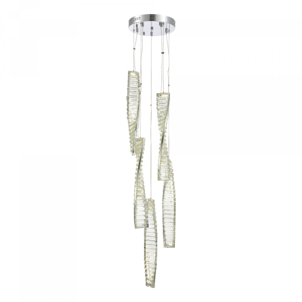 SL6205.103.05 Светильник подвесной ST-Luce Хром/Прозрачный LED 1*55W 3000K ELICA
