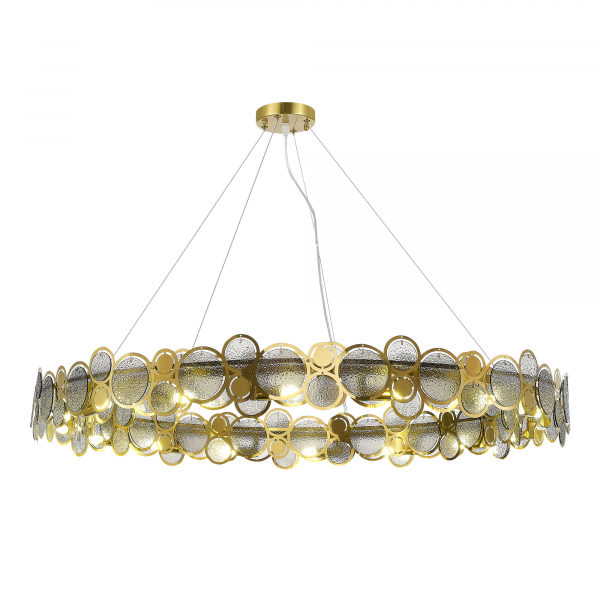 SL6133.313.16 Светильник подвесной ST-Luce Латунь/Дымчатый G9 16*5W 4000K SWATCH