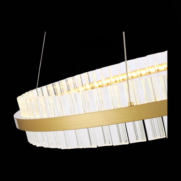 SL383.223.01 Светильник подвесной ST-Luce Матовое золото/Прозрачный LED 1*60W 3000K CHERIO, изображение 4