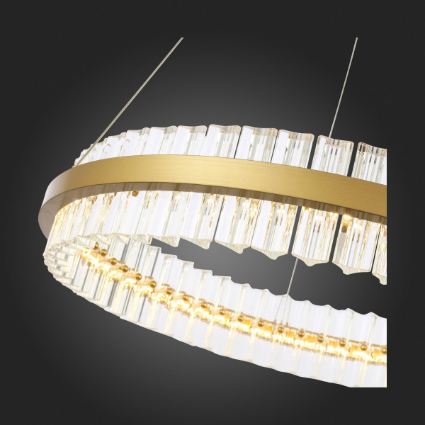 SL383.213.01 Светильник подвесной ST-Luce Матовое золото/Прозрачный LED 1*44W 3000K CHERIO, изображение 6