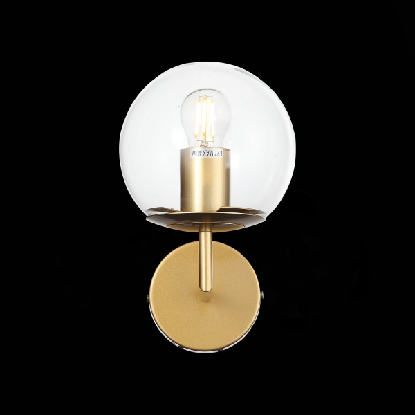 SL1150.201.01 Светильник настенный ST-Luce Матовое золото/Прозрачный E27 1*40W LIORA, изображение 6