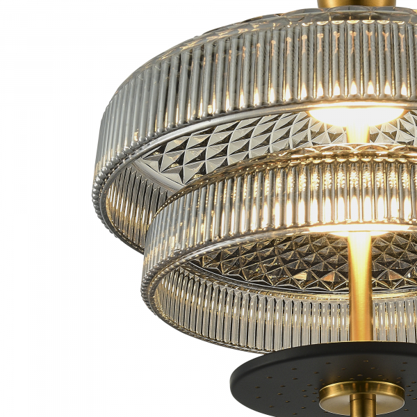 SL6122.303.01 Светильник подвесной ST-Luce Латунь/Латунь, Дымчатый LED 1*8W 3000K ORIENTAL, изображение 4
